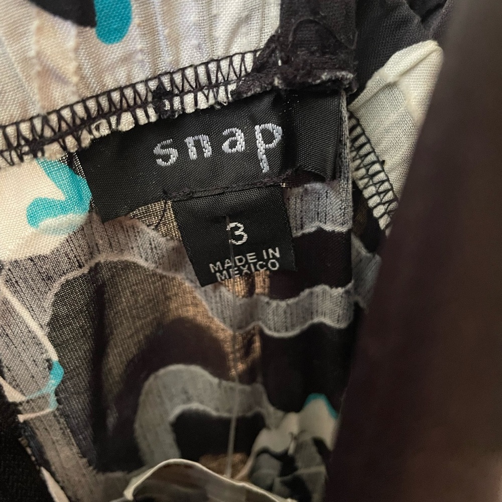 Snap: Black, White, & Blue Flower Patterned Sundress - Picture 2 of 5